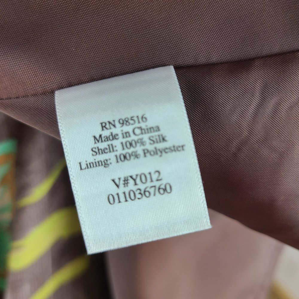 Coldwater Creek Silk Floral Jacket Blazer Medium - Picture 7 of 7
